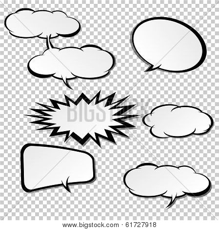 Comic Speech Bubbles.