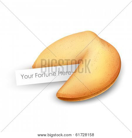 illustration of fortune cookies on white background