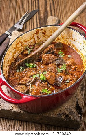 lamd ragout with eggplant