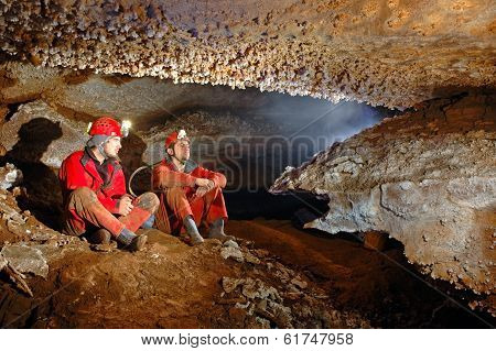 Two Spelunkers In A Cave