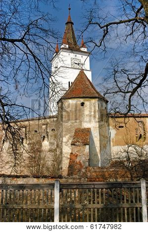 Saxon Fortified Church In Honigberg, Harman In Transylvania, Romania