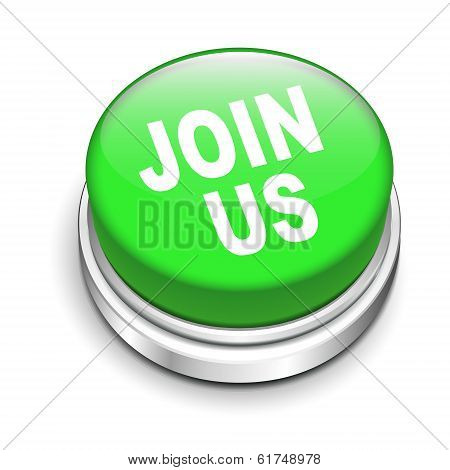 3D Illustration Of Shiny Join Us Button