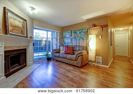 Siimple Living Room With One Couch