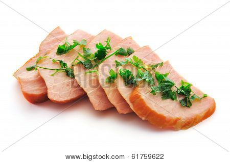 Meat with greens