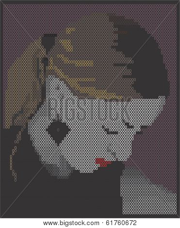 Girl with red lips
