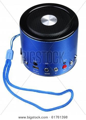 Blue mini portable speaker
