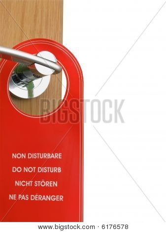 Bitte nicht stören Sie Zeichen hängen der Türgriff