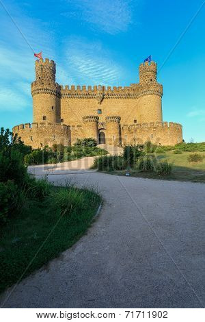beautiful medieval castle - Manzanares (Spain)