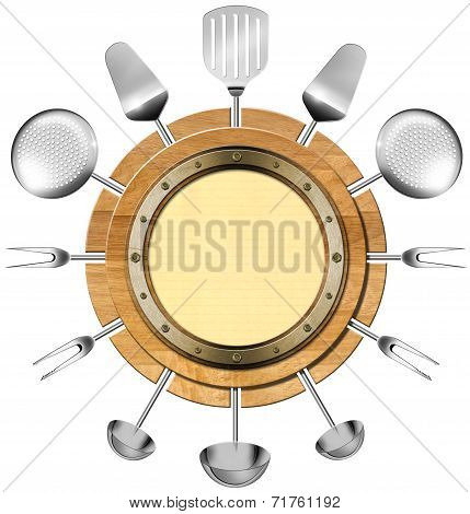 Seafood Menu With Metal Porthole