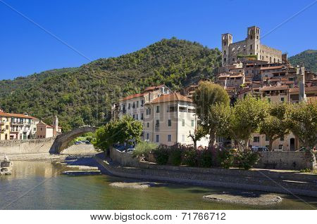 The Beautiful Small Town Of Dolceacqua, Near Sanremo, Liguria, Italy