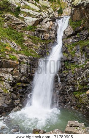 Waterfall In The Valley Of Nuria