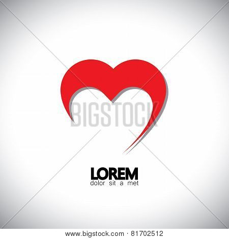 Valentine's Day Heart Simbol Or Vector Icon
