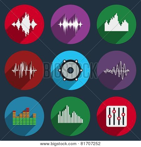 Music soundwave icons
