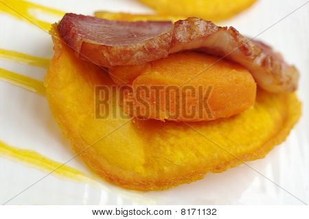 Ham em batata-doce