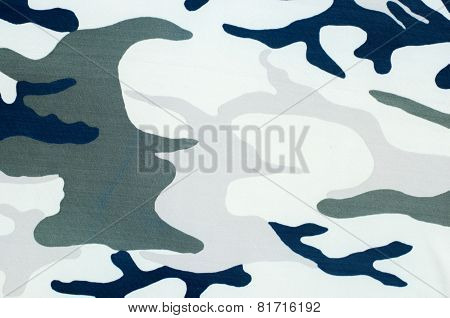 Camouflage pattern on fabric.