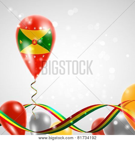 Flag of Grenada on balloon