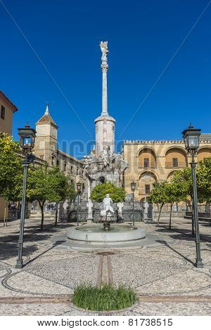 Saint Raphael Triumph Statue In Cordoba, Spain.