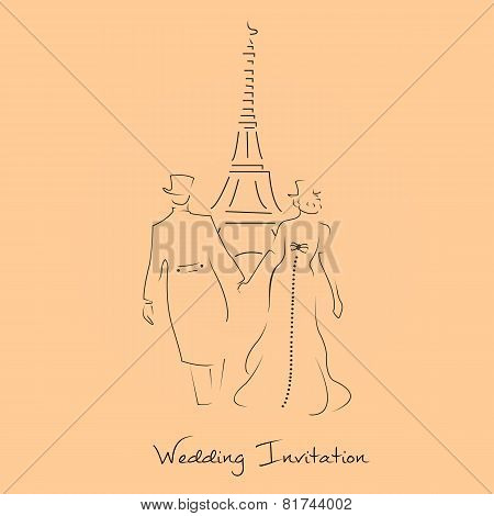 Vector wedding invitation
