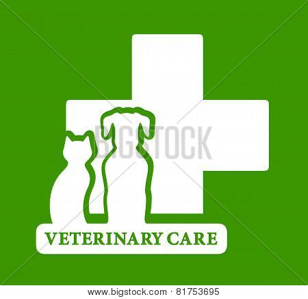 green veterinary care icon