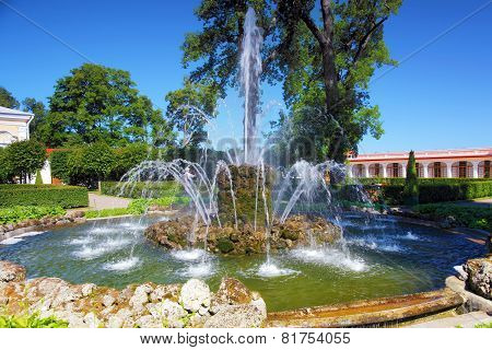 Grand Cascade In Pertergof, Saint-petersburg, Russia.