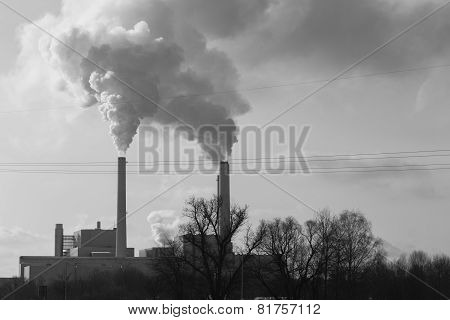 An industrial chimney