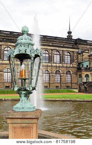 Lantern In Zwinger Palace  In Dresden.