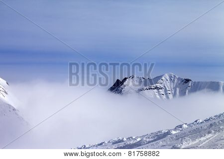 Ski Slope In Fog