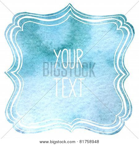 text frame with watercolor background