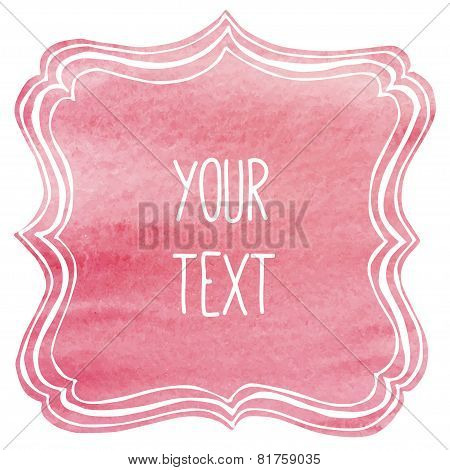 text frame with watercolor background