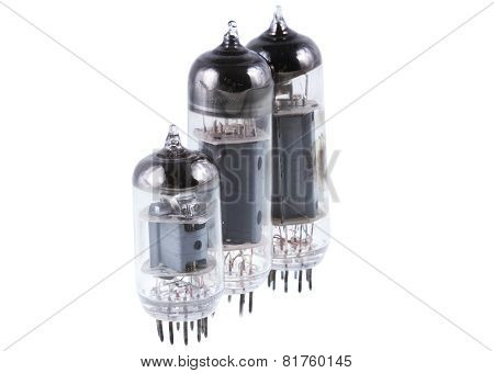 Three  Vacuum Electron Tube. Isolated