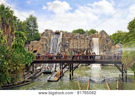 PORT-AVENTURA, SPAIN - SEPT, 06:Amusement park in Spain near Salou- Port Aventura.