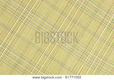 Light Brown Guncheck Pattern On Fabric.