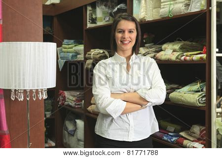 A home design shop with employee clerk