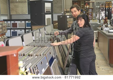 A home design shop with employee clerk