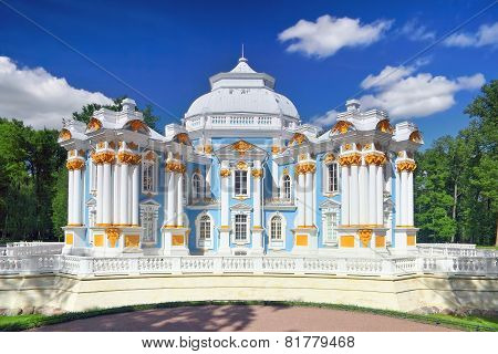 Pavilion Hermitage In Tsarskoe Selo. St. Petersburg, Russia