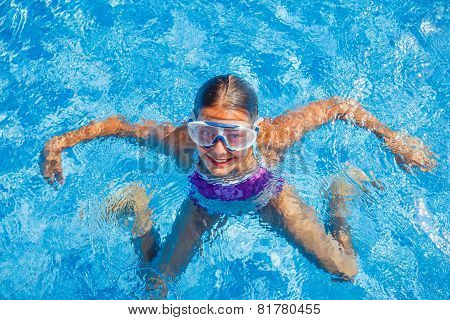 Girl in the pool