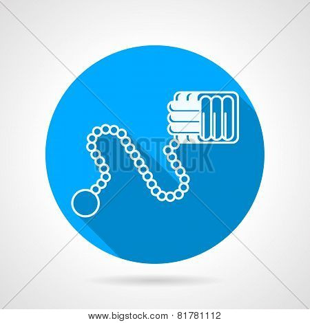 Flat line vector icon for Monkey fist