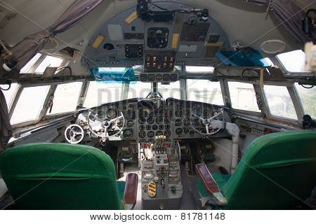 Superannuated aircraft cockpit interior