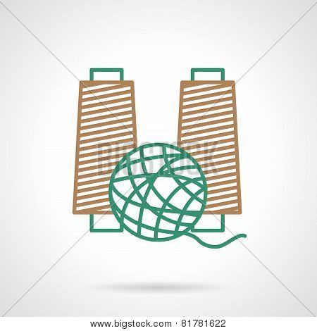 Flat line vector icon for handmade