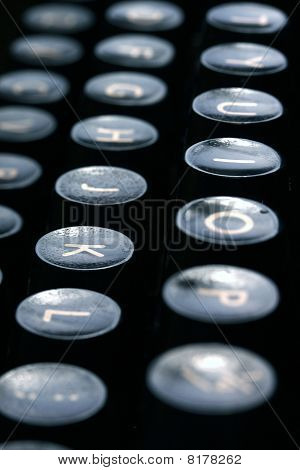 Teclas de la máquina de escribir