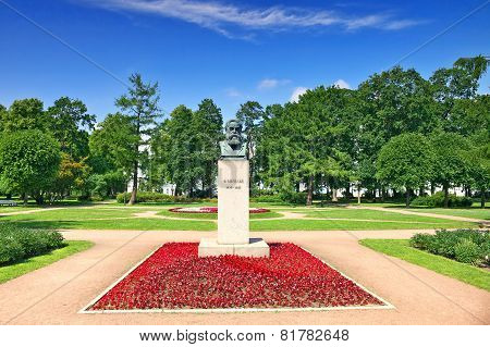 Square   And Statue Of Friedrich Engels ,saint Petersburg, Russia