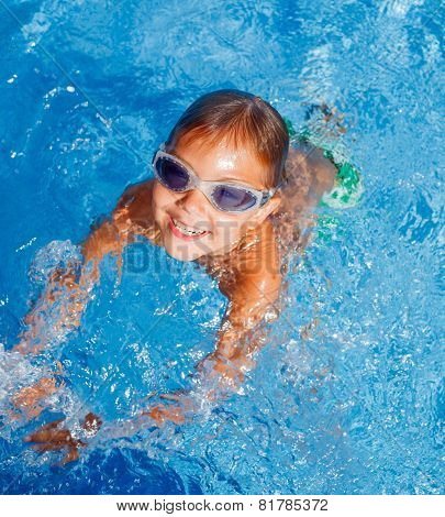 Boy in the pool