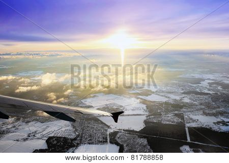 Beautiful view above the earth