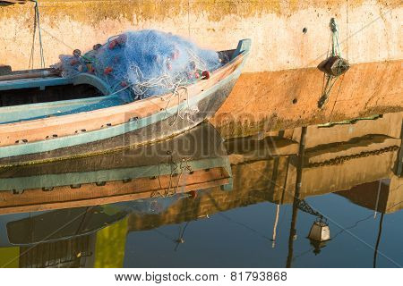 Boat With Fishing Nets