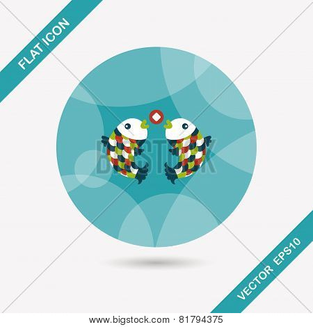 Chinese New Year Flat Icon With Long Shadow,eps10, Chinese Decoration Means 