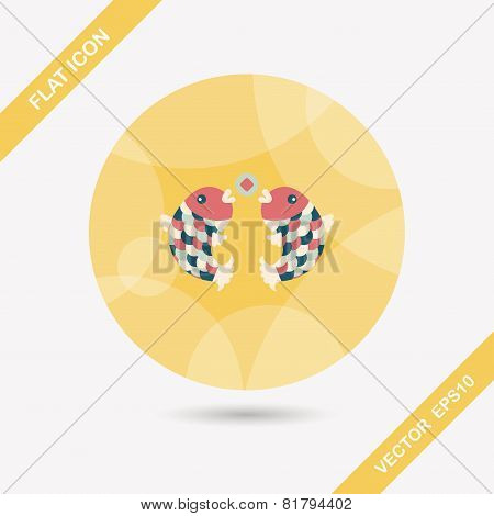 Chinese New Year Flat Icon With Long Shadow,eps10, Chinese Decoration Means 