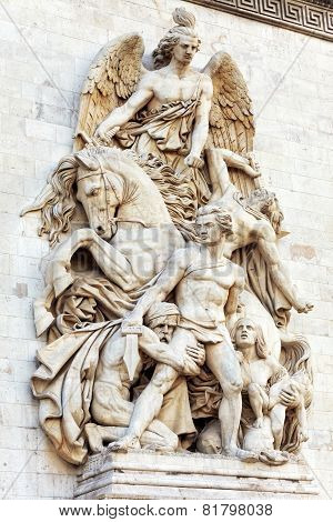 Moldings On The Arc De Triomphe. Paris. France.