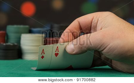 Playing Cards in hand