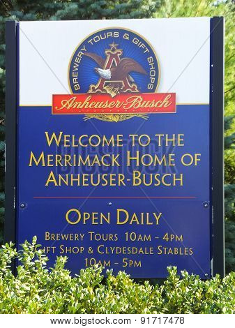 Anheuser-Busch brewery in Merrimack, New Hampshire