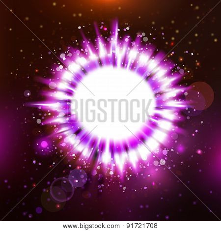 Futuristic Purple Colors Star Presentaton